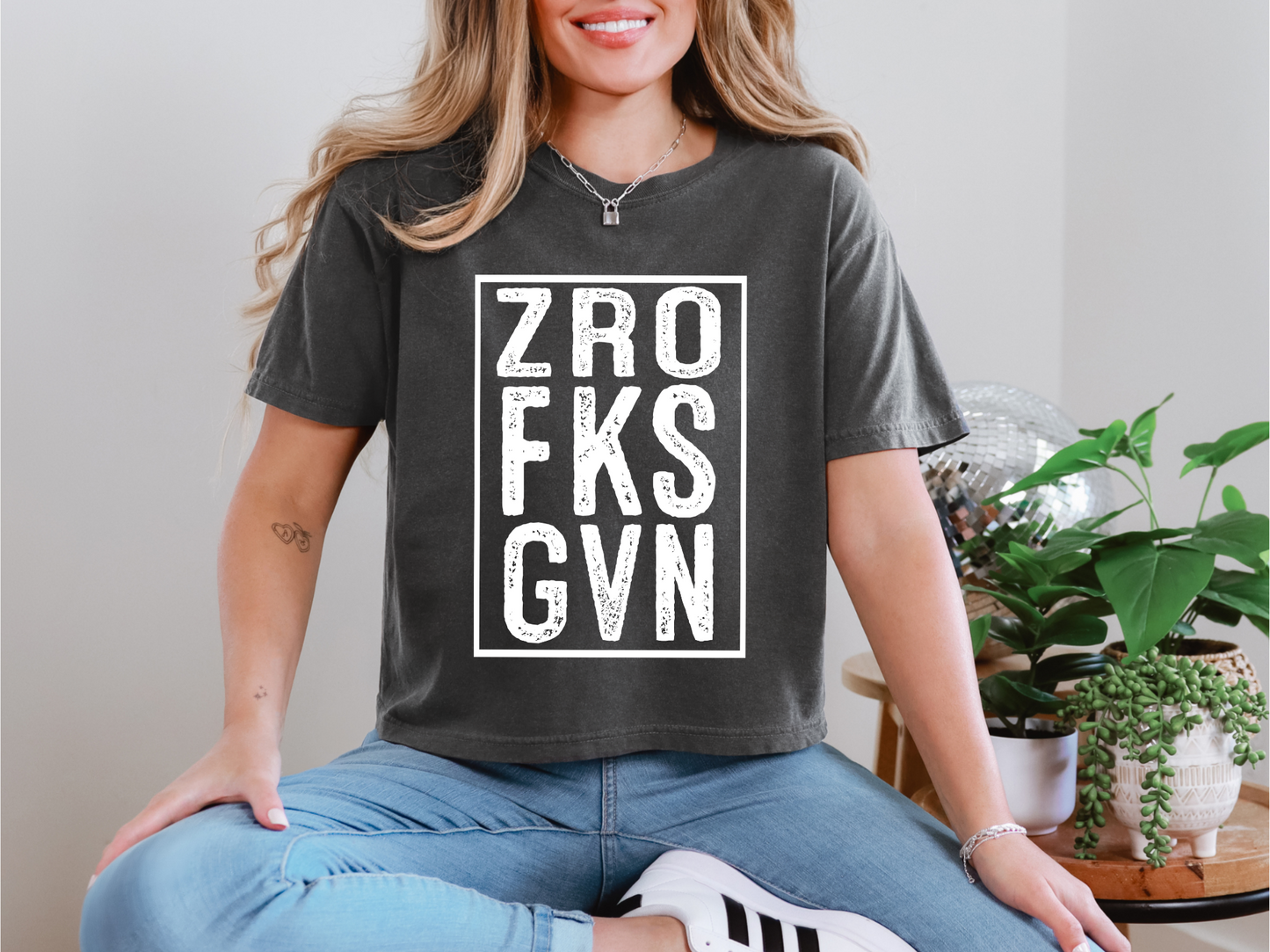 Zero F Given Boxy/Crop Tee