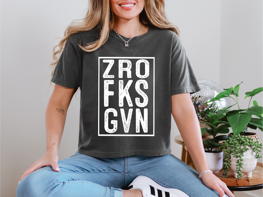 Zero F Given Boxy/Crop Tee